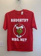The Grinch Naughty Who, Me Graphic Tee Red Size L NWT