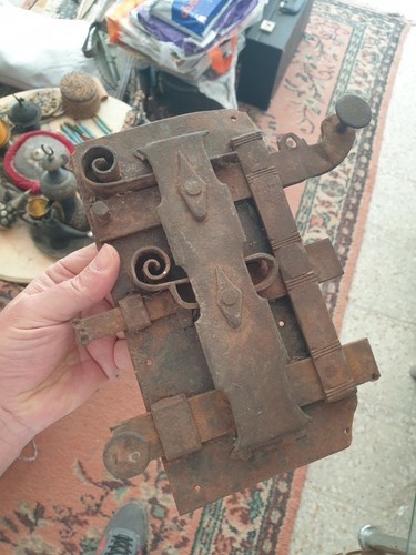antique old ottoman turkish house door lock