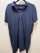 Tommy Hilfiger Polo Dress Womens XL Navy Short Sleeve Collared Casual