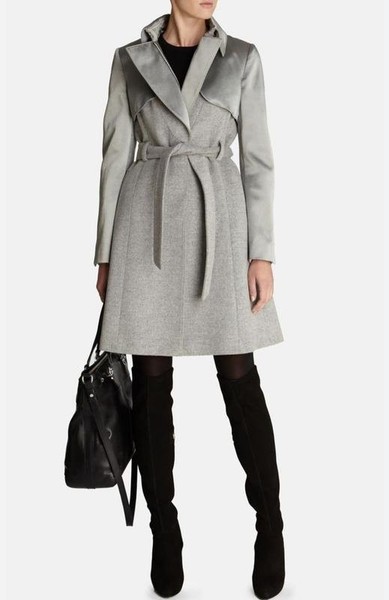 Women Karen Millen Coat Grey Cashmere 34 / XS / 42