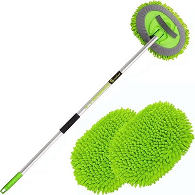 Autowaschbürste 160cm Mikrofaser 2 in 1 Waschhandschuh Pflege Zubehör Auto