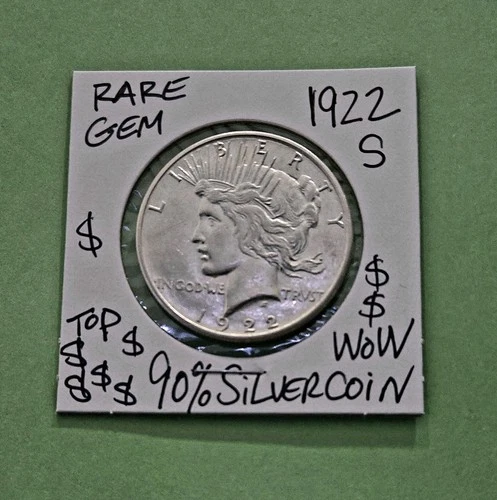 1922 S Peace Dollar CHOICE BU GEM Ultra Rare Silver Dollar HIGH VALUE 90% Silver