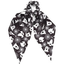 Women's Black Halloween Ghost Spider Web Hair Scrunchies 4pcs Hair Accessories