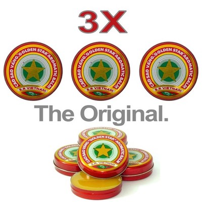 3×3g Golden Star Aromatischer Balsam Kräuter Vietnam Balsam Natürliche Ätherische Öle