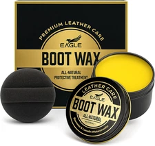Boot Wax Waterproofer & Conditioner – 4Oz Beeswax Leather Waterproofing Wax for 