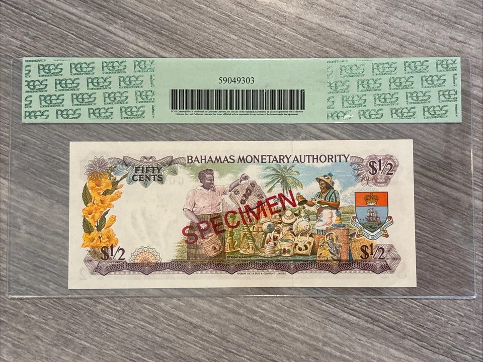 1968- Bahamas- 1/2 Dollar- Queen Elizabeth- Pick26s-Specimen- PCGS- 67PPQ Superb - Image 2 of 2