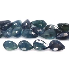 11.25 CT. Gemstone Heated 23Pcs Bluish Green Sapphire Madagascar Pear