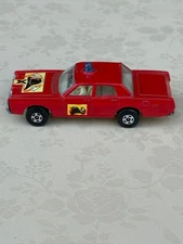 1971 MATCHBOX LESNEY SUPERFAST #59 MERCURY FIRE CHIEF HELMET AXES ON HOOD & SIDE