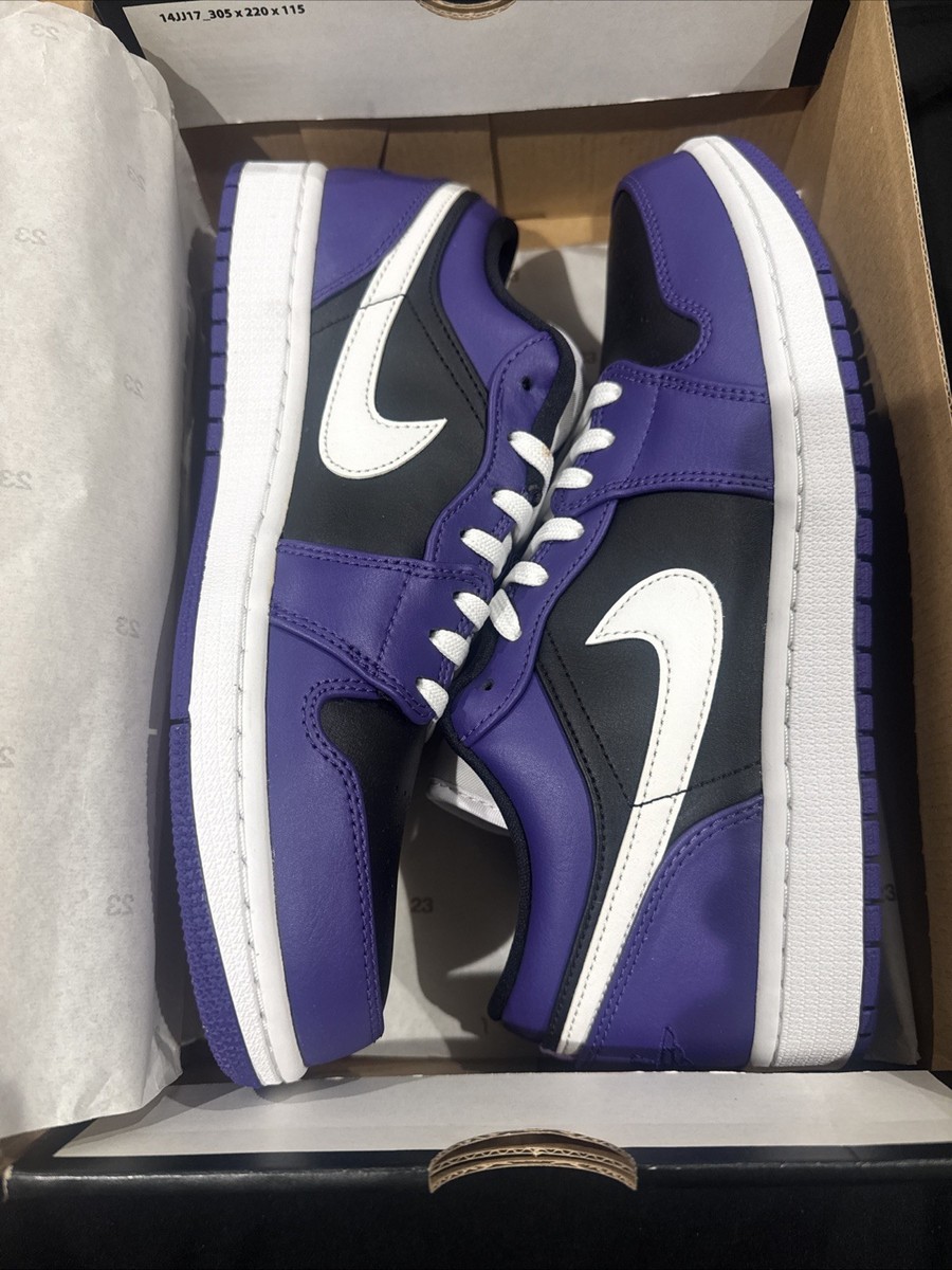 Nike Nike Air Jordan 1 Low Court Purple 553558-501 Size 9.5 553558-501 Nike Air Jordan 1 Low Court Purple White Black  main image 4