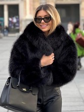 Winter Plush Coat Fashion Warm Thicken Fluffy Lapel Jacket Outwear Casual Long S