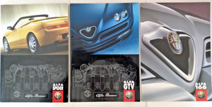 ALFA ROMEO SPIDER, GTV, and 166 BROCHURES 1998, 1999, 2000 ITALIAN MARKET