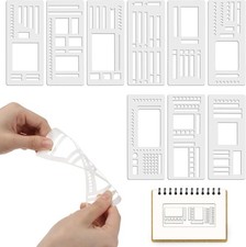 Flexible Planner Stencil Set - 9 Pcs for DIY Crafts Drawing