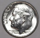 1957-D ROOSEVELT SILVER DIME GEM-BU - #2355EF