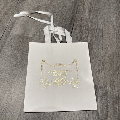The Alchemists s Garden Gucci Geschenk Papiertüte Weiß Gold Floral 27 x 25 x 15 cm