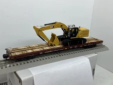 MTH NS 101508 Ralphstrains custom 60’ Flat car Caterpillar 336 Excavator 1/50