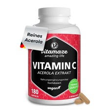 Vitamin C hochdosiert 160 mg natürlich aus 660 Acerola 144 g (1er Pack)