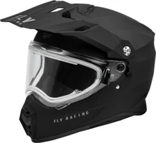 Fly Racing Trekker Cold Weather Solid Helmets with Electric Shields 2XL Black