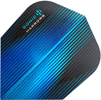 Harrows Dart Flights, Sonic Blue, Standard No.6, 1 Set = 3 Stk