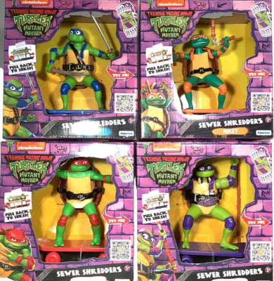 Teenage Mutant Ninja Turtles-Mutant Mayhem Sewer Shredders-TMNT Lot Complete Set