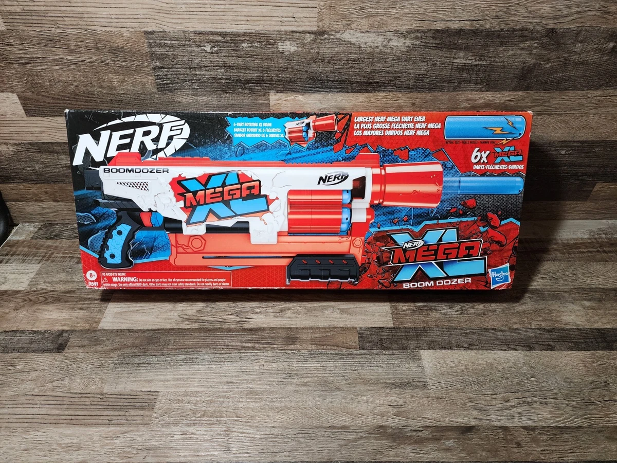 Nerf Mega XL Boom Dozer Blaster, Largest Nerf Mega Darts Ever, XL