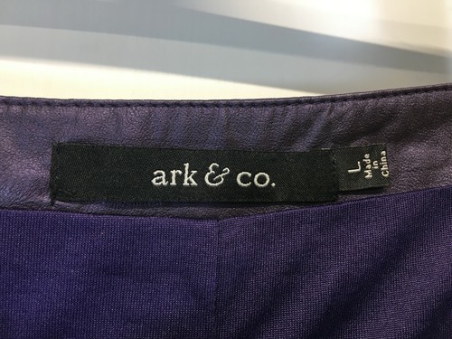 Ark & Co Metallic lila Kunstleder A-Linie Rock Damengröße Large gebraucht, in einwandfreiem Zustand - Bild 5 von 5