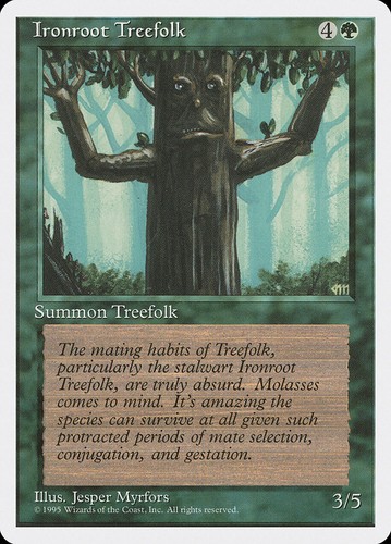 Ironroot Treefolk | MtG Magic quarta edizione | inglese | suonato moderatamente (MP) - Foto 1 di 1