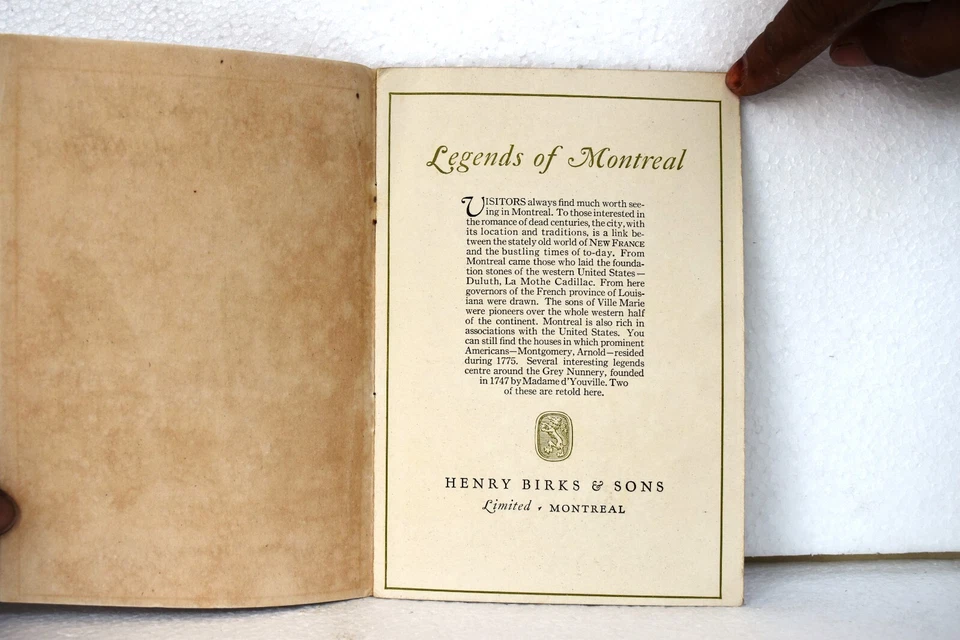 Vintage Montreal Trave Guide Book Map Chateau Ramezay Museum Henry Birks & Sons - Image 4 of 4