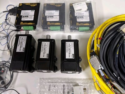 (3) Servo Motor + drives PARKER Jpn. PM-FBL02AMK2 400W ETHERCAT Linux cnc NEW