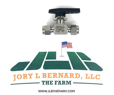 HAM-LET, H800SSL1/4, 1/4'' TUBE, 3000 PSIG, 2-WAY BALL VALVE, 316 SST, NEW, NOS S
