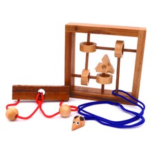 Seilpuzzle-Set mit verschiedenen Puzzlen