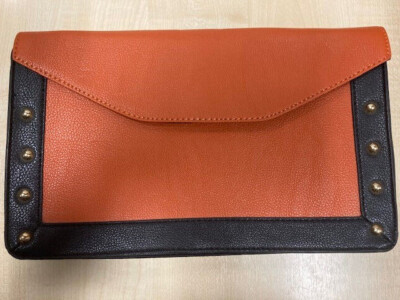 Jane Shilton LedertascheTasche Handtasche Clutch cognac schwarz