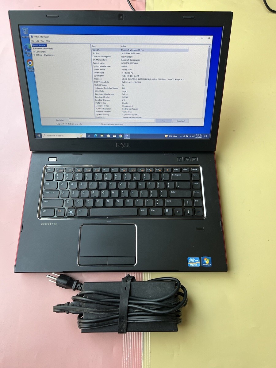 Dell Vostro 3550 Intel Core I5-2410M 2.66GHz 6GB RAM 500GB HDM