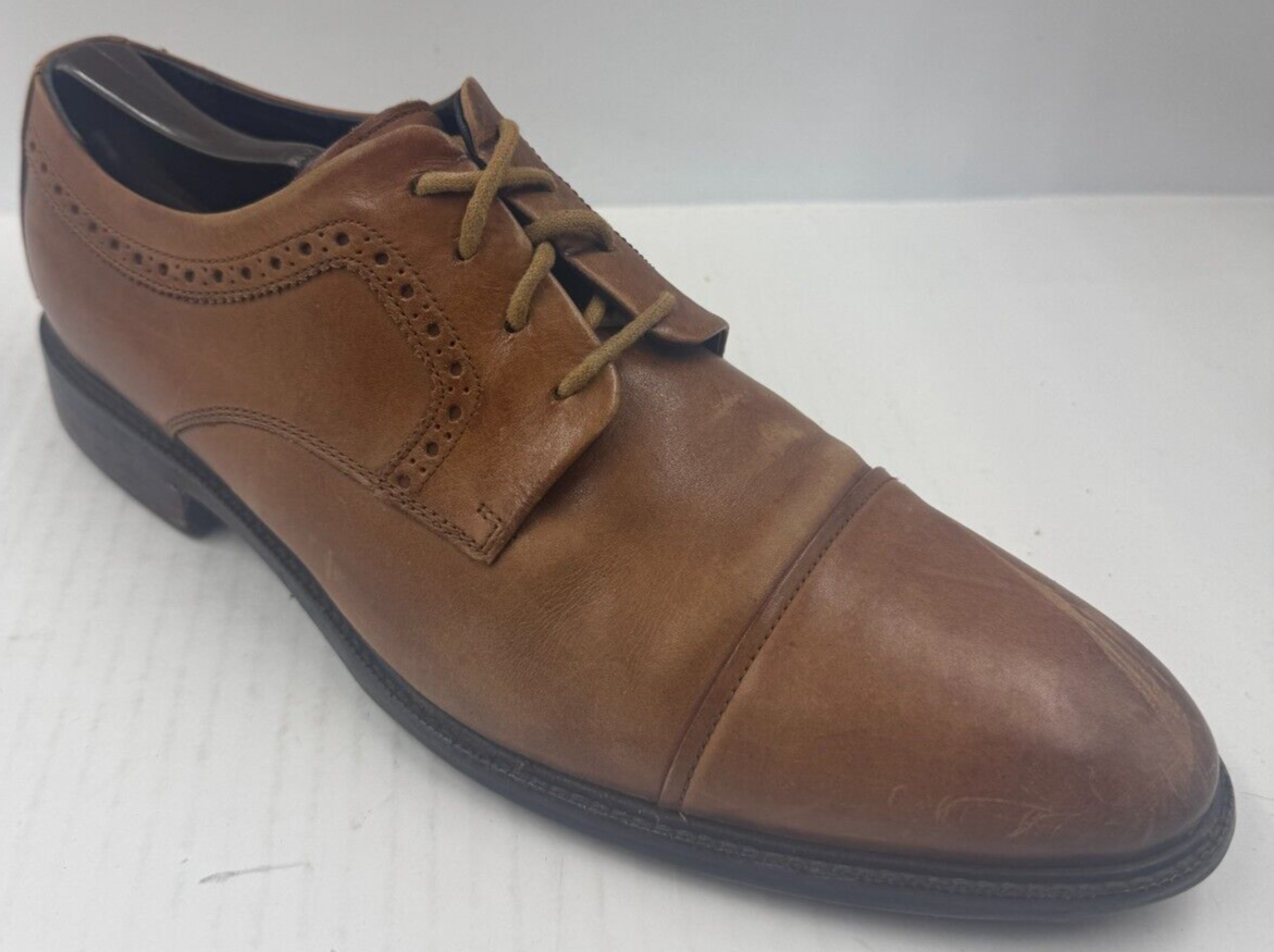 SAOLA Scarpe Cole Haan Buckland uomo 12 Oxford a coda di rondine in pelle marrone C28882