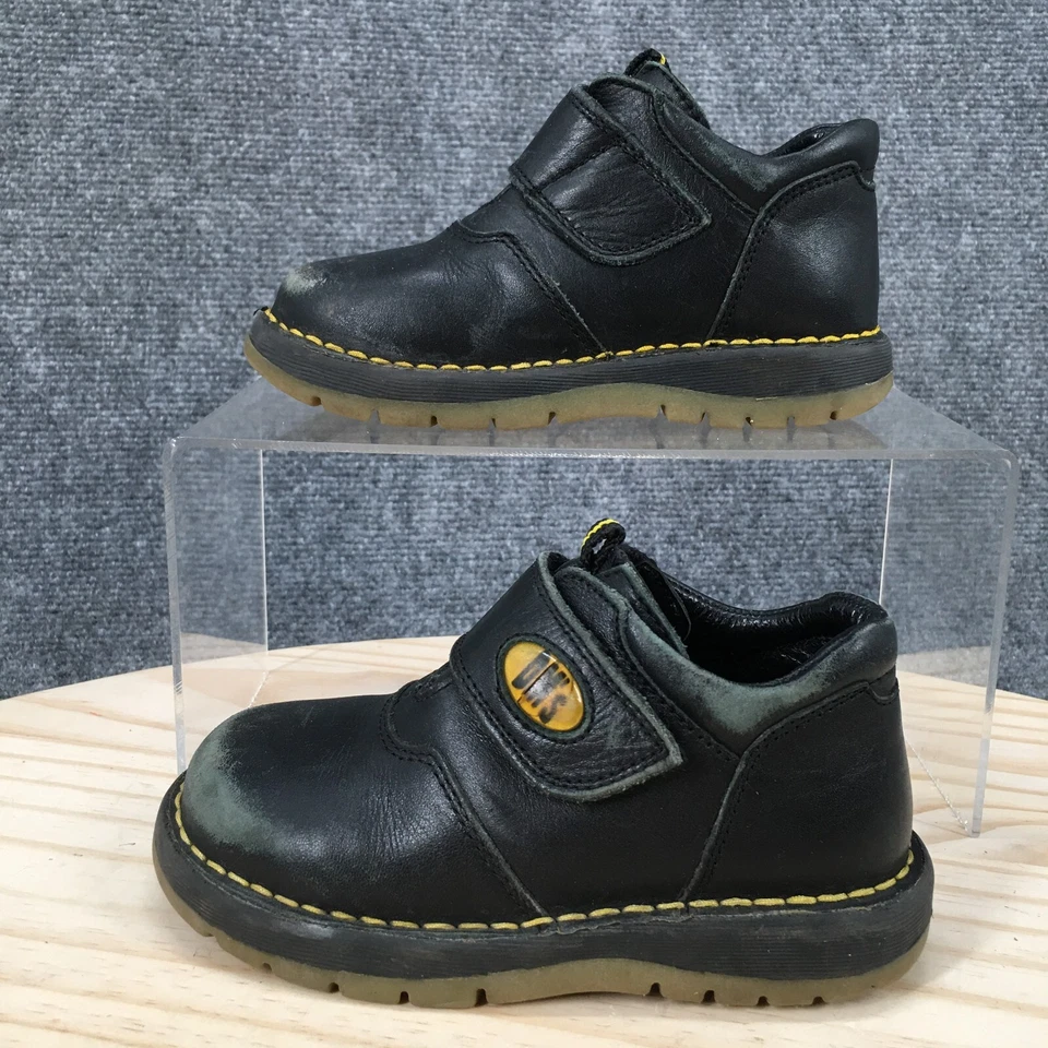 Dr. Martens Botas Niños 8 Botín Negro Gancho y Lazo Informal Puntera Redonda Foto 2 de 4