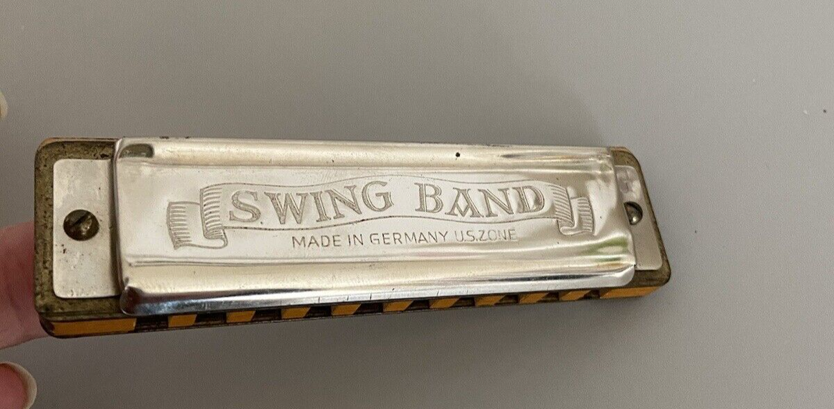 1940s Kostler(?) Swing Band Harmonica Key of G, 10 Holes,Made in