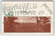 Postcard Advertising Marshall Wells Hardware Co. in Portland, OR.