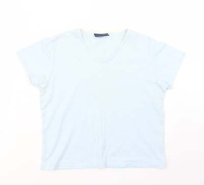 Olymp Damen blau Baumwollmischung T-Shirt Größe 12