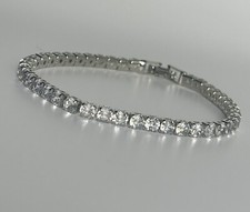 Rundschliff Moissanit Silber Armband