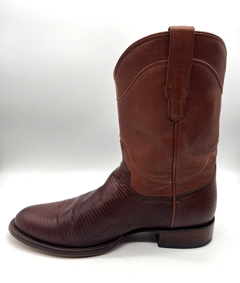 PREOWN TECOVAS THE NASH Exotic Roper Leather Boot Men Sz 10.5 D ...