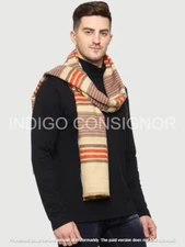 Cashmere Mens Winter Wool Wrap Scarf Solid Scarves Nexk Warm Scarf Beige India