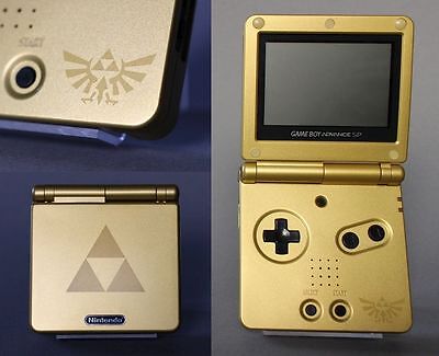 NEW Nintendo Game Boy Advance GBA SP Custom Zelda Triforce System AGS 001 |  eBay