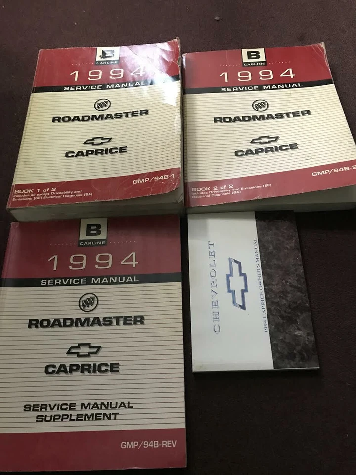 1994 CHEVY CAPRICE сервис ремонтной мастерской руководство набор с дополнением и владельцами Bk OEM - Изображение 3 из 4