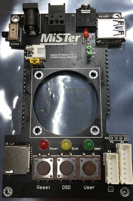 Black PCB Digital IO Board 1.2  Mister FPGA . Optical out.