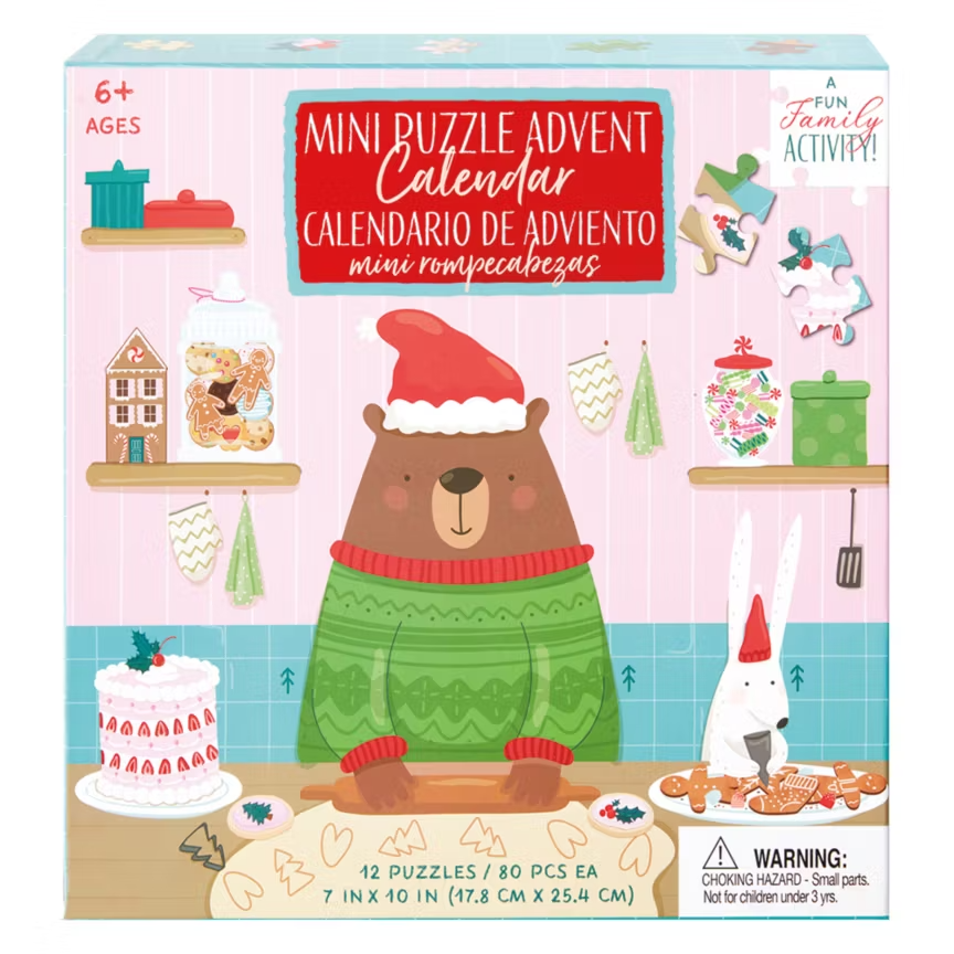 Aldi 12 Mini Puzzle Advent Calendar Merry Moments Candy Christmas