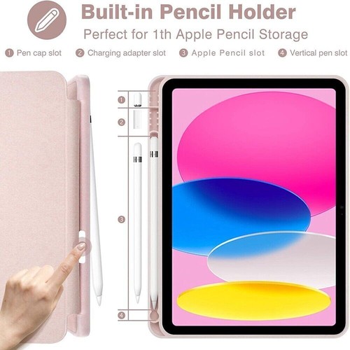 Smart Case For iPad 10/9/8/7/6/5th Gen Pro 11 12.9 Air 4/5th with Pencil Holder - Picture 28 of 51