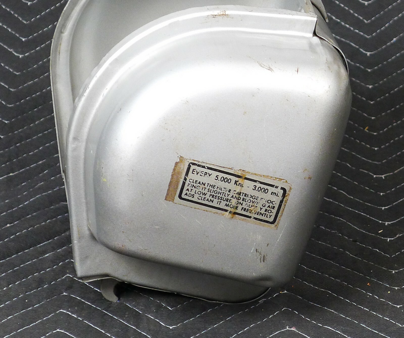 Lambretta Serveta Original Paint Silver Tool Box Glove Air Filter