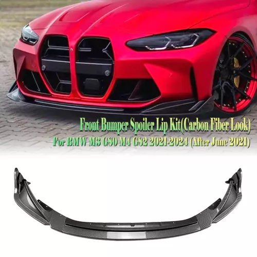 Für BMW G80 M3 G82 G83 M4 20-24 Carbon/Schwarz Frontspoiler Frontlippe Splitters - Bild 2 von 13
