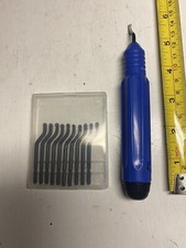 US Stock Deburring Tool 1pc Burr Handle With 10 Blades With Deburring Tool