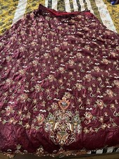 Heavy Wedding Wear Long Skirt Lehnga Heavy Work Dupatta Pouch 3 Pieces Bridal