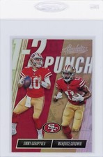 2018 PANINI ABSOLUTE 1-2 PUNCH JIMMY GAROPPOLO MARQUISE GOODWIN #OTP-JM 49ERS 